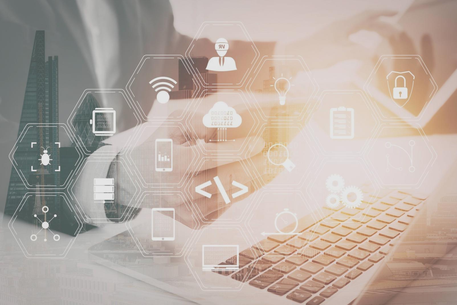 Collaborative learning environment showing students working together on game development projects