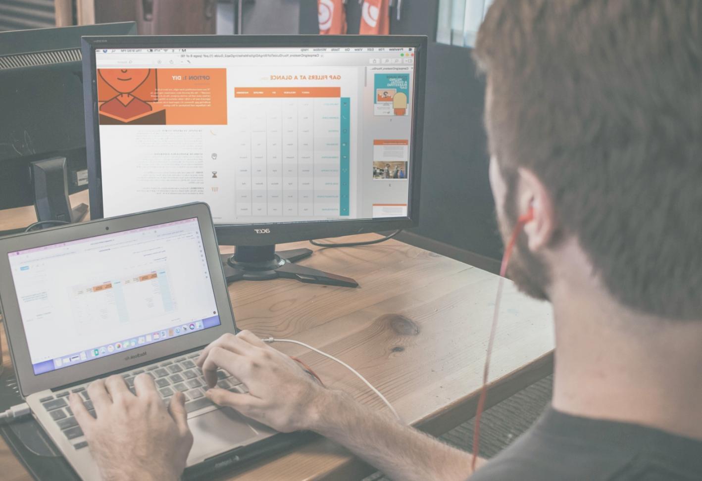 Mobile game development workspace with architecture diagrams